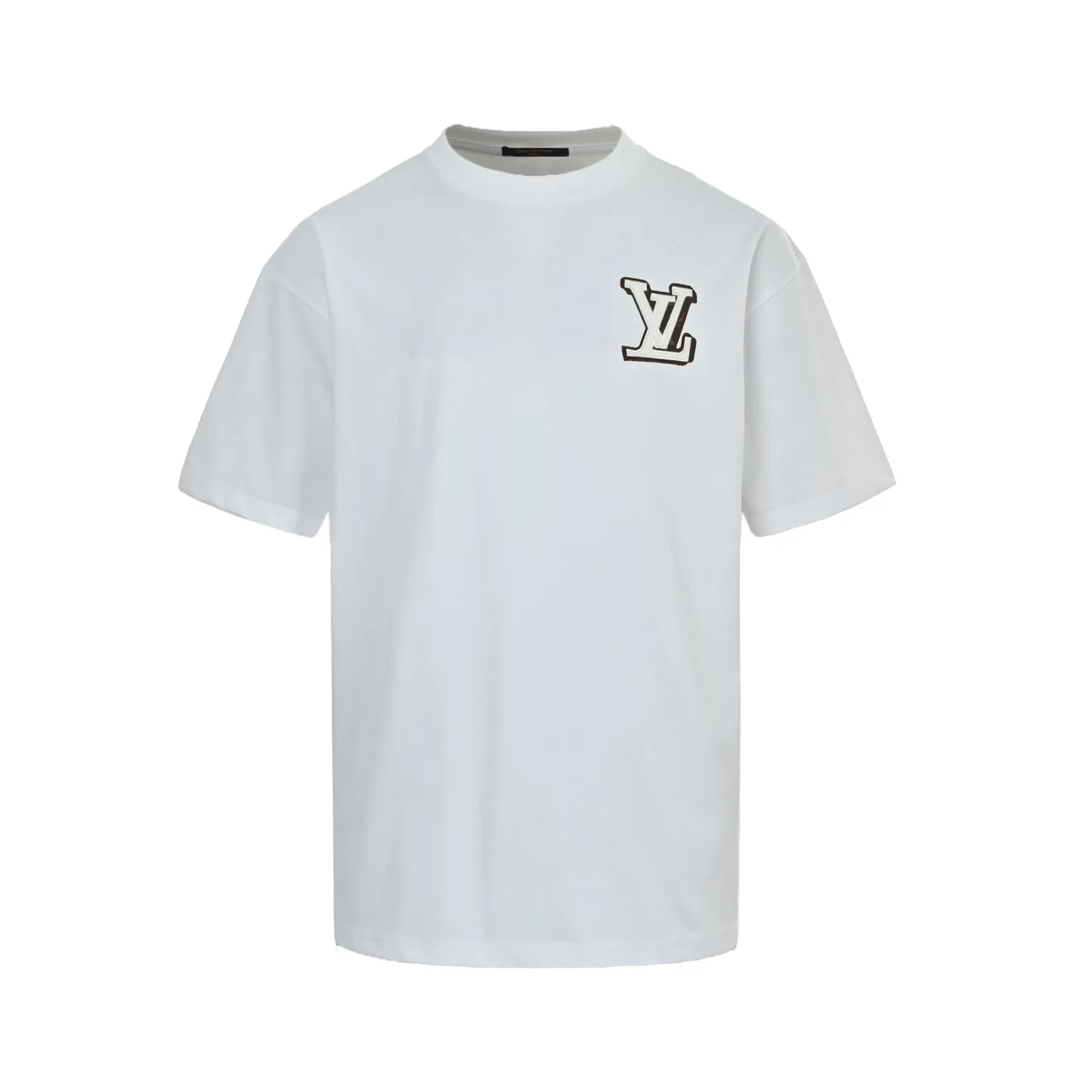 Louis Vuitton/Louis Vuitton front and rear leather letter short sleeves